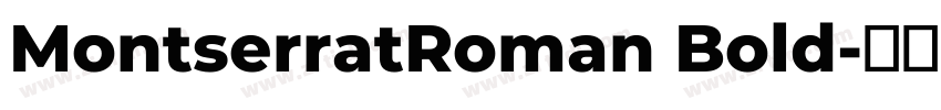 MontserratRoman Bold字体转换